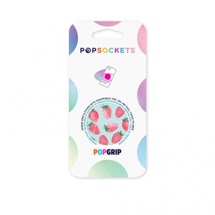 PopSockets Strawberry Rain Removable Grip with Standfunction
