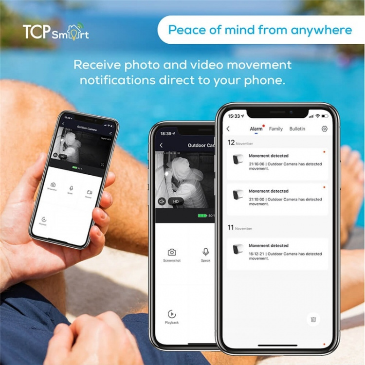 TCP SMART WIFI Outdoor Camera 1080p 16Gb White TCP SMART WIFI Outdoor Camera 1080p 16Gb White