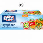 Toppits Fryspåsar 1L 60st, STORPACK 9st