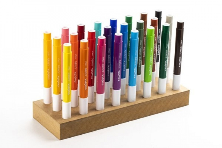 Tuschpennor 24st i träkloss