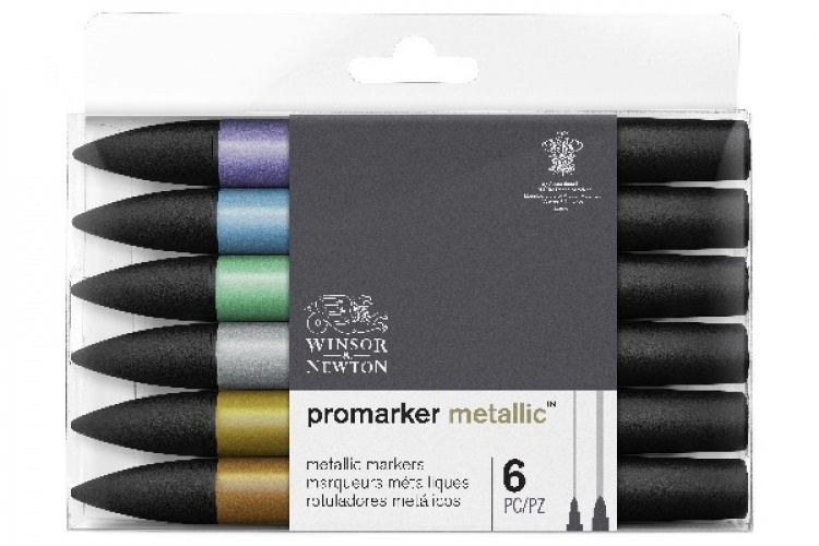 Winsor Promarker Metallic Marker 6st Winsor Promarker Metallic Marker 6st