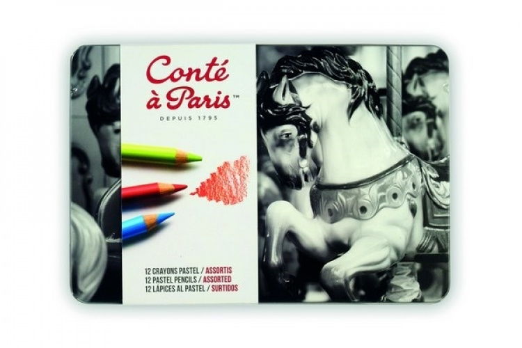 Färgpennor 12st i metallfodral