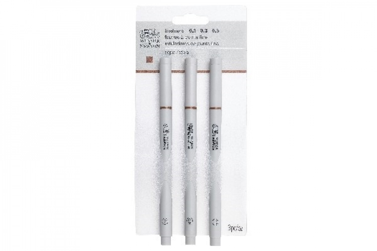 Winsor Fineliner Sepia 3st 0.1, 0.3, 0.5mm