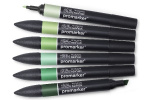 Winsor Promarker 6st, Green tones