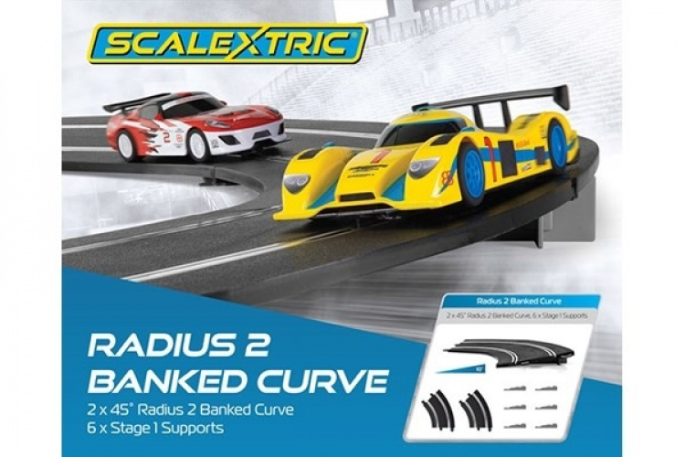Scalextric 2st Rad 2 lutande kurva 45°
