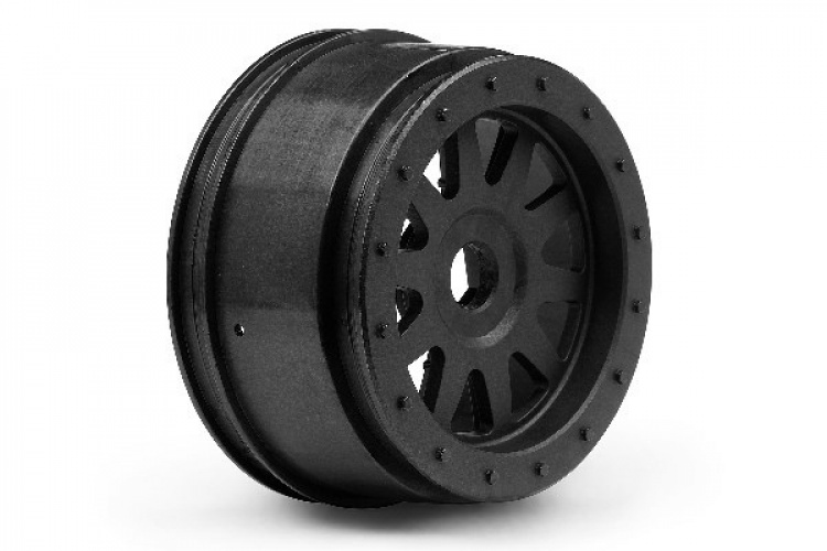 Tr-10 Glue-Lock Wheel Black (120X60Mm/2Pcs)