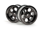 6 Spoke Wheel Black Chrome (83X56Mm/2Pcs)