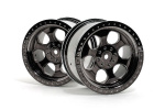 6 Spoke Wheel Black Chrome (83X56Mm/2Pcs)