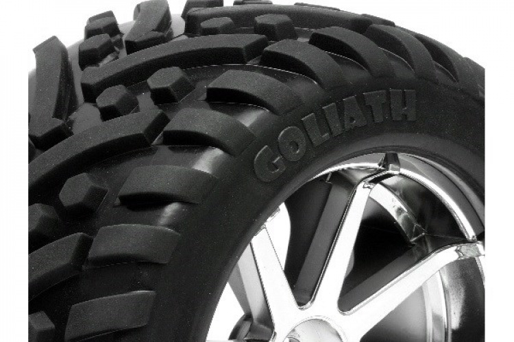 Mounted Goliath Tire 178X97Mm On Blast Wheel Crm