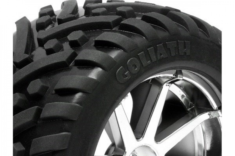 Mounted Goliath Tire 178X97Mm On Blast Wheel Crm