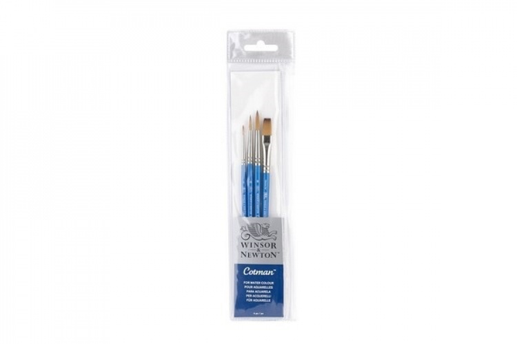 Cotman Penselset med kort skaft, 4st