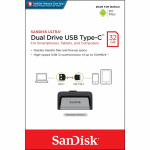 SANDISK USB-drive 3.1 Ultra Dual 32GB Typ C SANDISK USB-drive 3.1 Ultra Dual 32GB Typ C