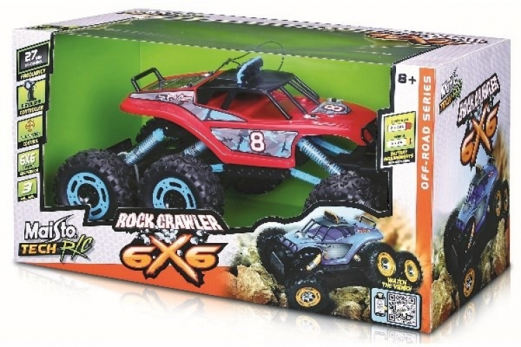 Rock Crawler 6X6 R/C 27Mhz red