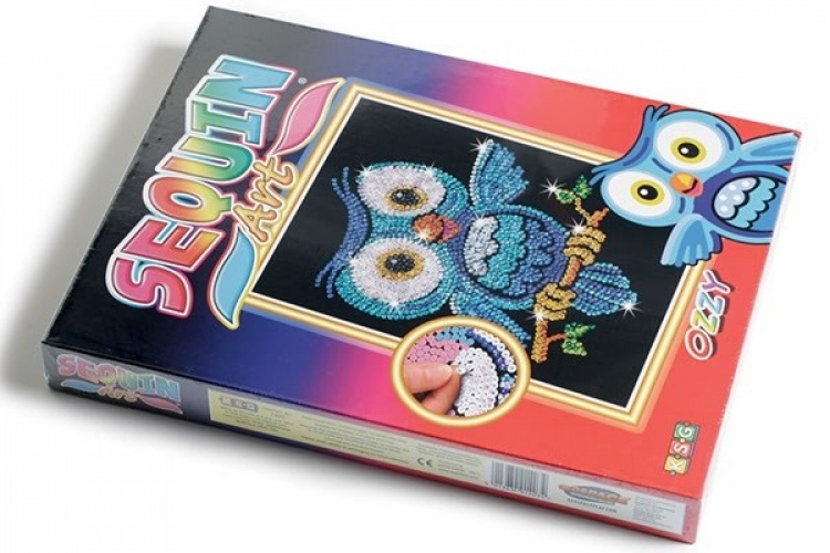 Sequin Art Ozzy Owl 25x34cm