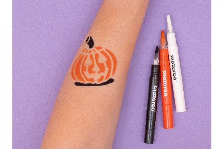 Snazaroo Ansiktsfärg penslar 3st, Svart/Vit/Orange