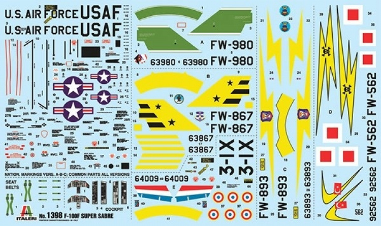 Italeri 1:72 F-100F Super Sabre