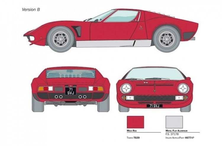 Italeri 1:24 Lamborghini Miura Jota SVJ