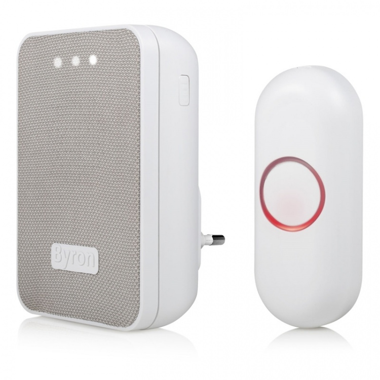 Byron Trådlös dörrklocka med tygfront Plug-in 230V