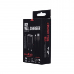 MXTC-01 Wall Charger USB, Fast Charge (2.1A) + microUSB cable, Black