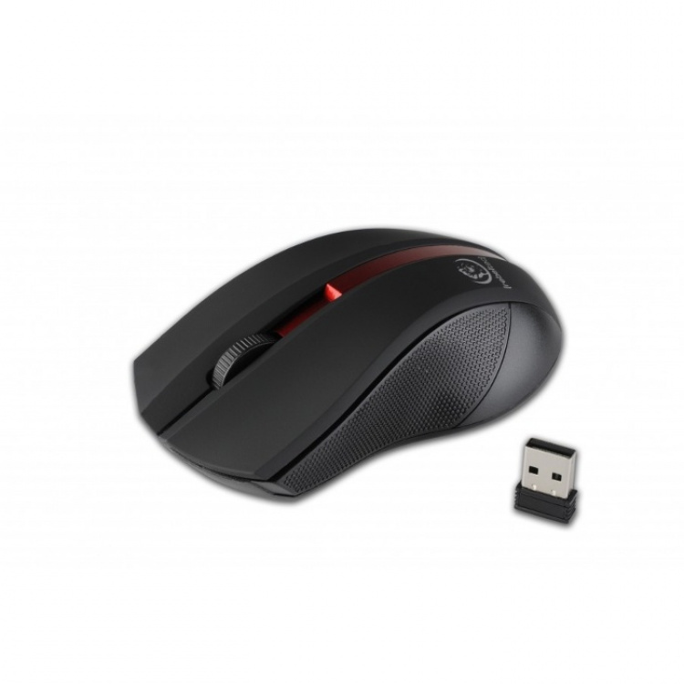 Rebeltec Galaxy Wireless Optical Mouse 1000 DPI, Red/Black