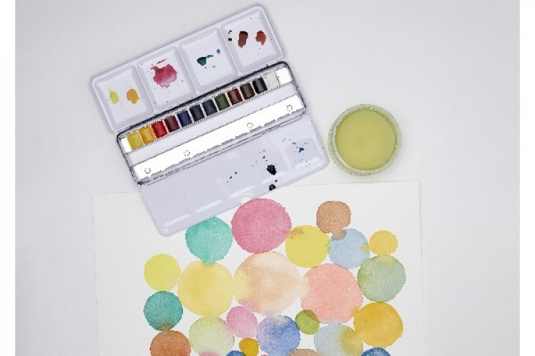 Cotman Water Col 12x½-pan studio Bluebox metal