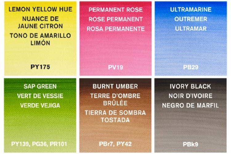 Cotman Water Color Tubset 6x8 ml