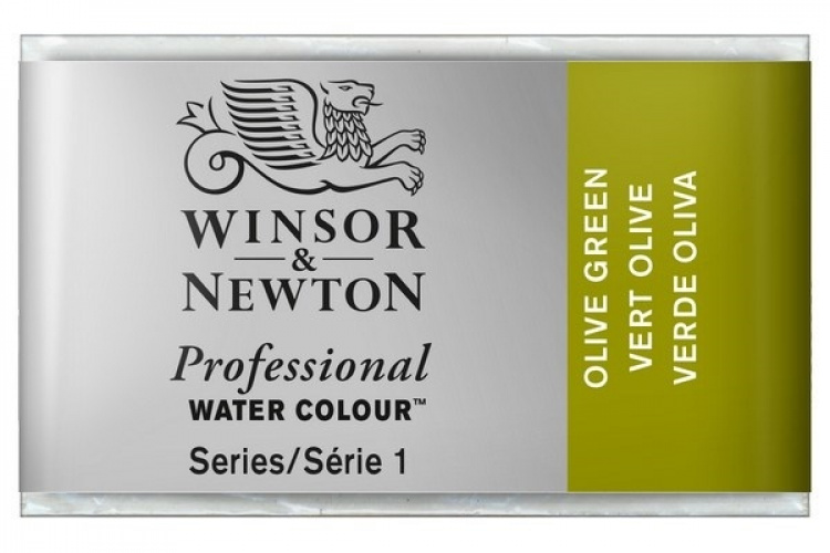 Prof Water Colour Pan/W Olive Green 447