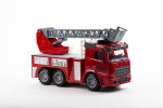Brandbil med Stege, Ljus och Ljud 1:14, Röd