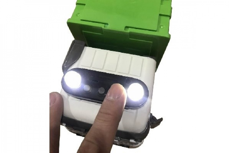 Garbage truck with Light and Sound 1:14, Green