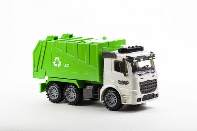 Garbage truck with Light and Sound 1:14, Green