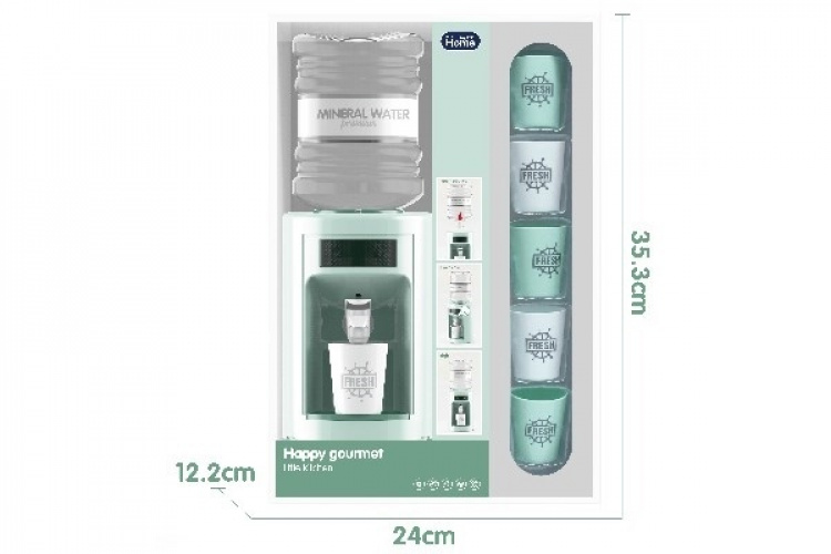 Home Elektrisk vattendispenser med 6 muggar 30,2x11,2cm