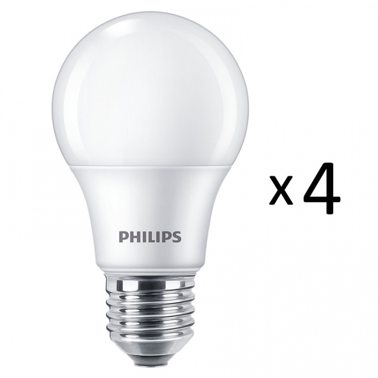Philips 4-pack LED E27 Normal Frost 60
