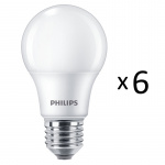 Philips 6-pack LED E27 Normal Frost 60 Philips 6-pack LED E27 Normal Frost 60