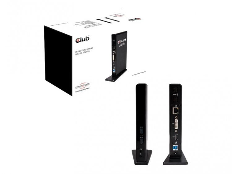 CLUB3D SenseVision USB3.0 Dual Display Docking Station CLUB3D SenseVision USB3.0 Dual Display Docking Station