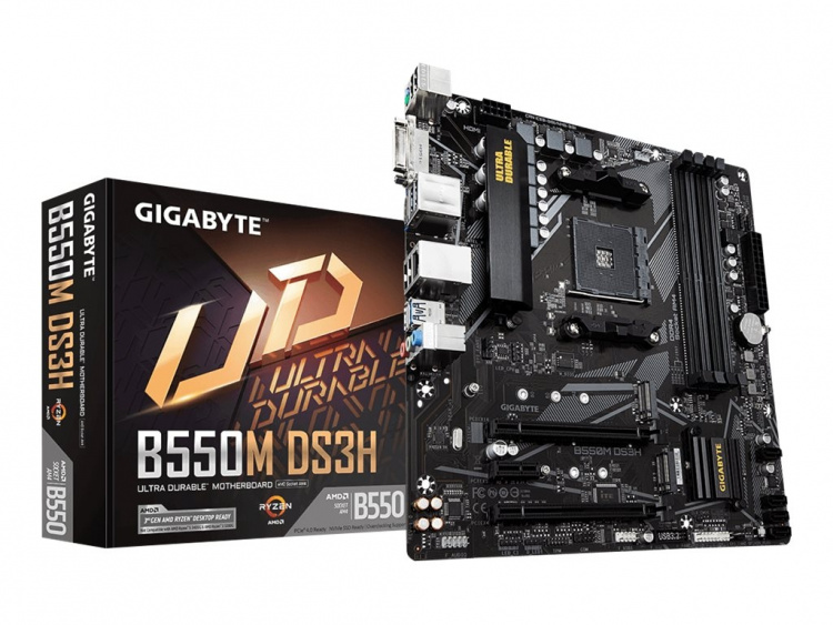 Gigabyte B550M DS3H AMD B550 Uttag AM4 micro ATX
