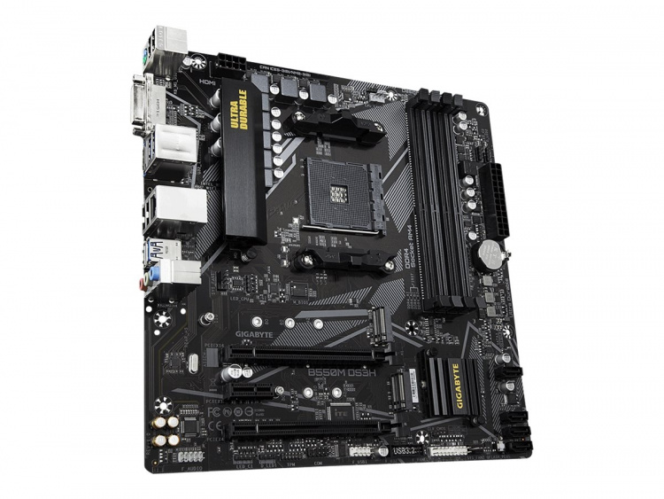 Gigabyte B550M DS3H AMD B550 Uttag AM4 micro ATX
