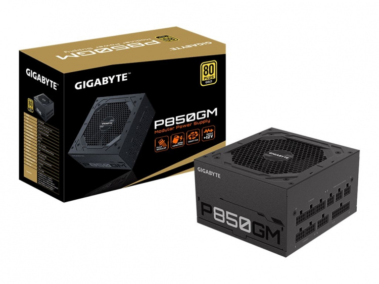 Gigabyte P850GM strömförsörjningsenheter 850 W 20+4 pin ATX ATX Svart