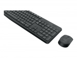 Logitech MK235 Keyboard RF Wireless QWERTY American International Gray