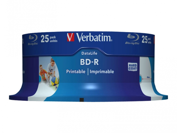 Verbatim 43811 tomma Blu-Ray-diskar BD-R 25 GB 25 styck