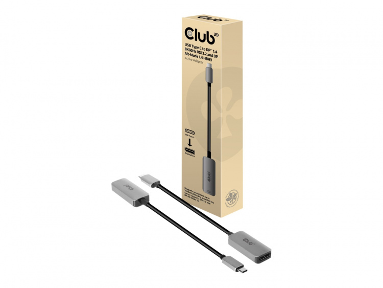 CLUB3D CAC-1567 USB-grafikadapter 7680 x 4320 pixlar Svart, Silver CLUB3D CAC-1567 USB-grafikadapter 7680 x 4320 pixlar Svart, Silver