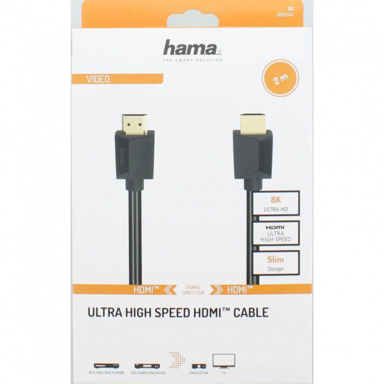 Hama Cable HDMI High Speed 8K 48Gbit/s Black 2.0m Hama Cable HDMI High Speed 8K 48Gbit/s Black 2.0m