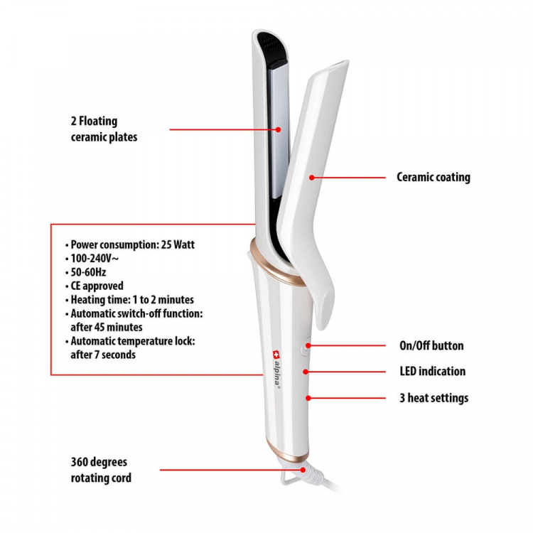 Alpina Hair Straightener White