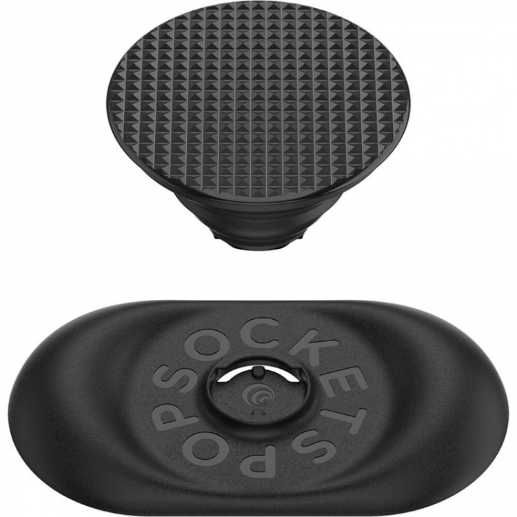 PopSockets Pocketable Knurled Black Removable Grip with Standfunction