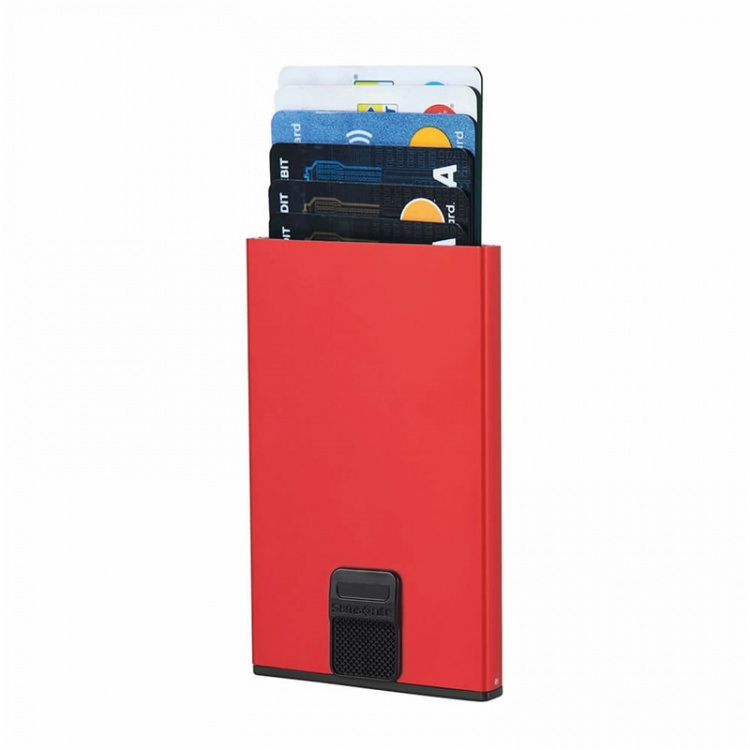 SAMSONITE Wallet ALUFIT RFID Card Case Slide RED SAMSONITE Wallet ALUFIT RFID Card Case Slide RED