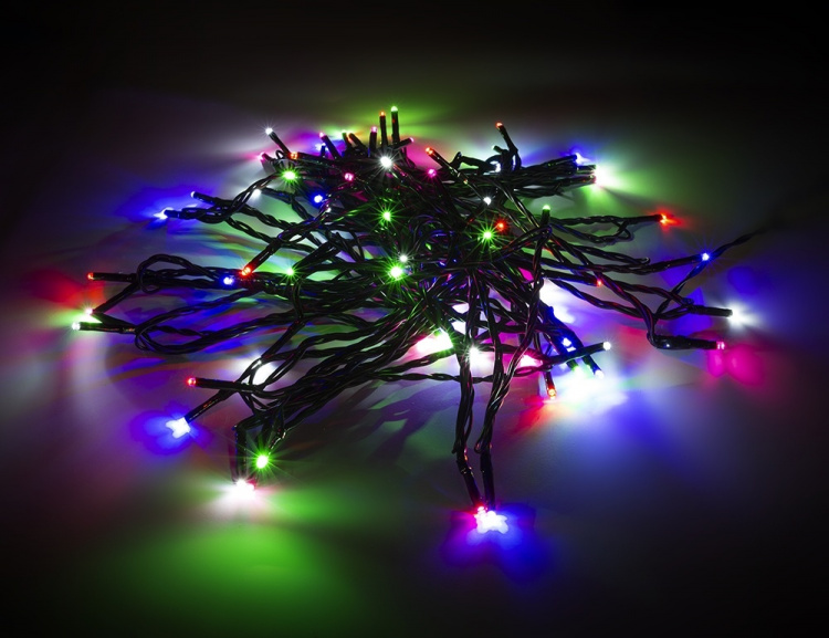 Light chain, 10 m, 80 LED, transformator, outdoor, RGB