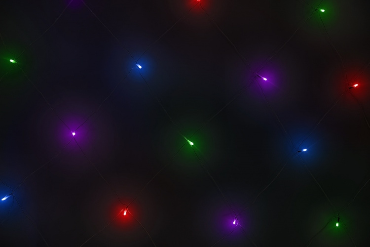 Curtain lights, outdoor, 120 x 150 cm,18 LED, adaptor, multi color