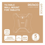 DELTACO OFFICE Compact and tiltable wall mount for LED/LCD, 13 - 27 DELTACO OFFICE Compact and tiltable wall mount for LED/LCD, 13 - 27