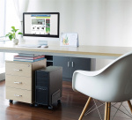 DELTACO OFFICE Universal mobile CPU stand, black