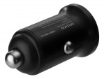 DELTACO 12/24 V USB car charger with dual USB-A ports, 24 W, black