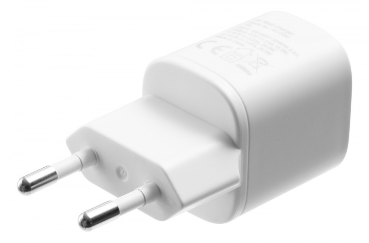 DELTACO USB wall charger, USB-A, 2,4 A, incl. 1 m USB-A to Lightning